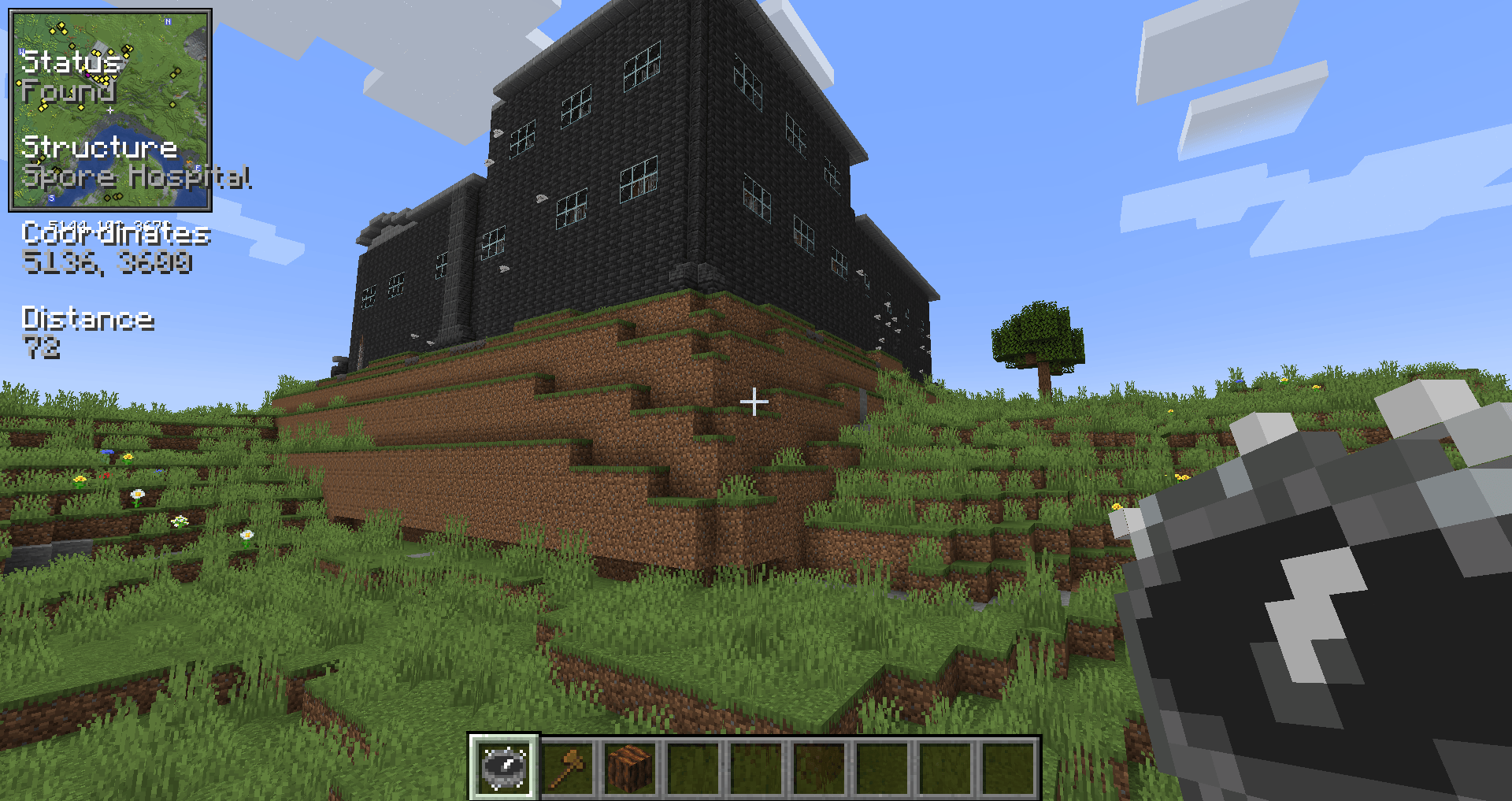 Back end hospital shows the manually applied beard blending when meeting a big drop in natural terrain height