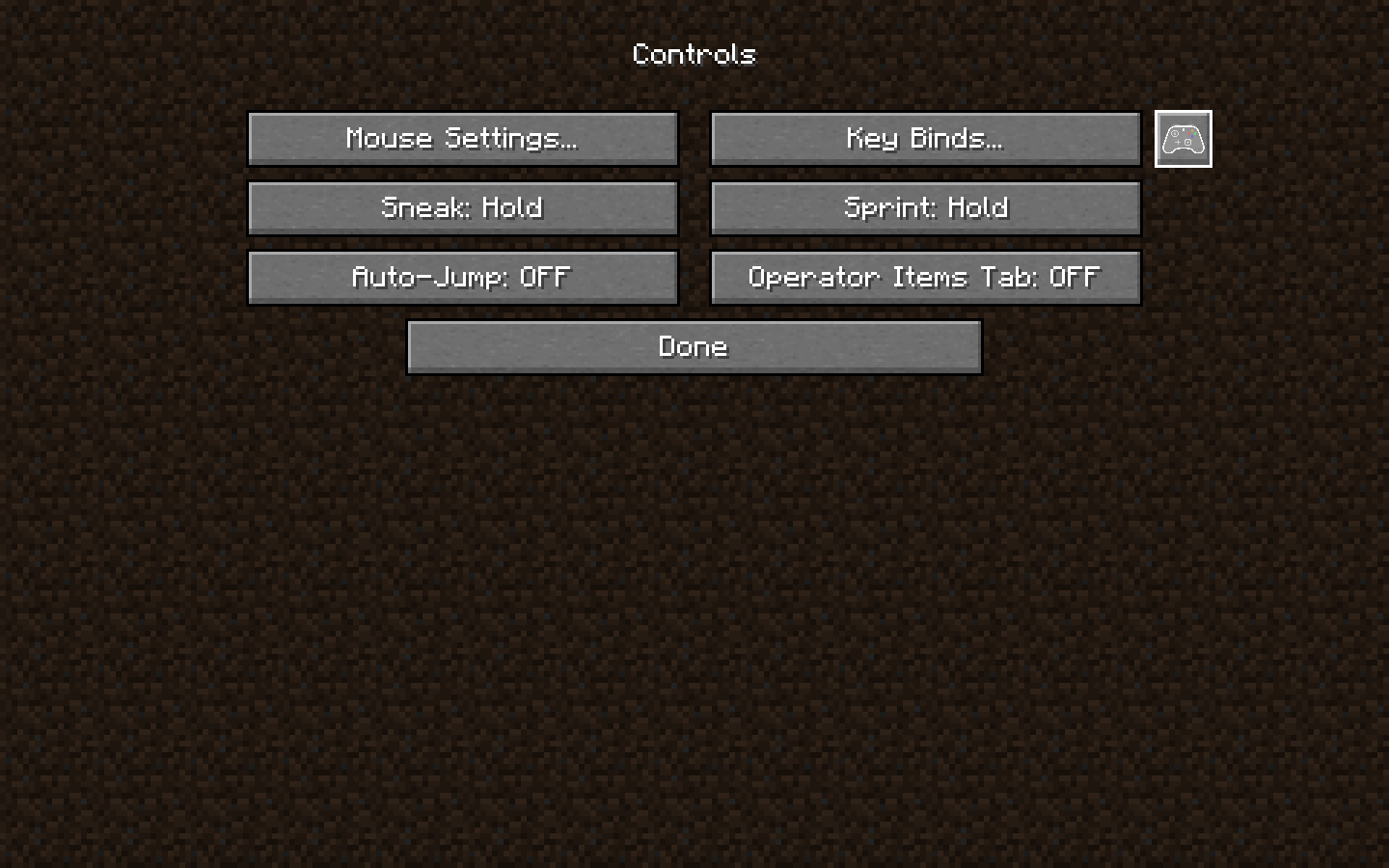 Open Options → Controls in Minecraft. Next to Key Binds..., the gamepad button opens the ControlFlex settings screen.