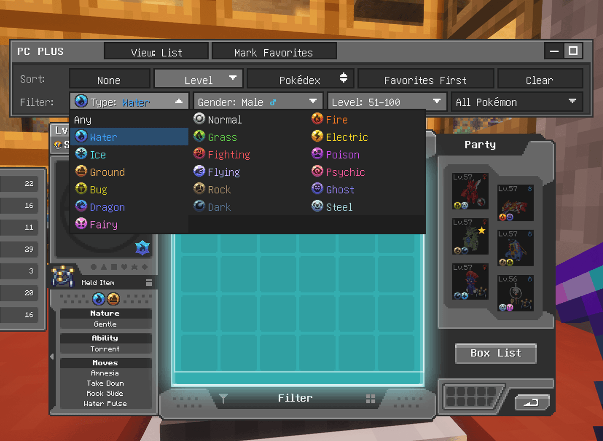 Customizable Options for Type: Colors and Icons