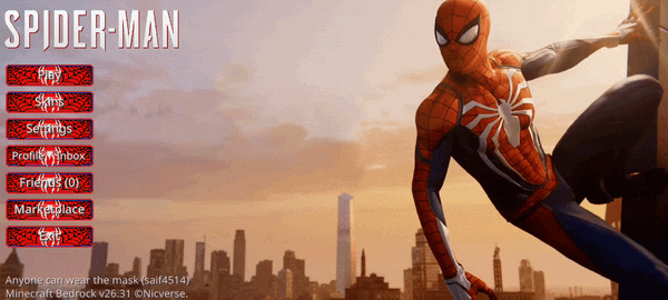Animated Spiderman UI