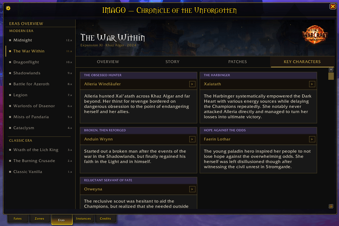 Thumbnail UPCOMING FEATURE: ERAS KEY CHARACTERS