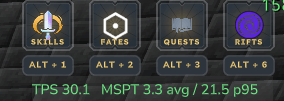 Screenshot of the OSD Adjusted to work with Epic Leveling Mod.