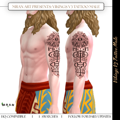Vikings V3 Tattoo Male