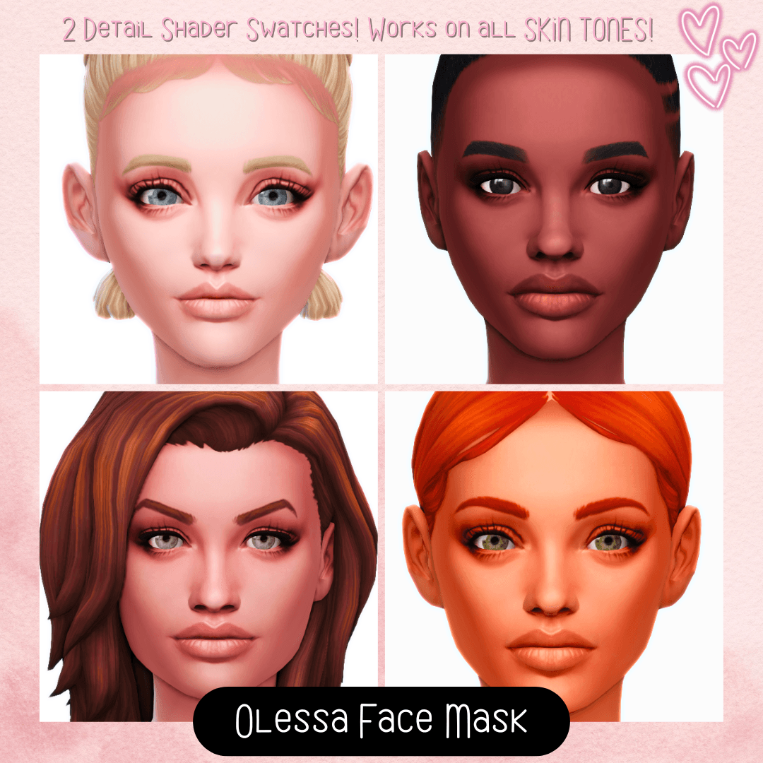 A detailed facemask that adds soft, natural definition to feminine features that comes in 2 detail shader swatches!