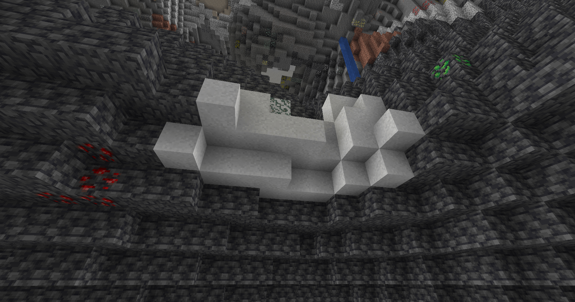 Marble generates in smaller sizes than Limestone, and it will only generate from +8 to -64.