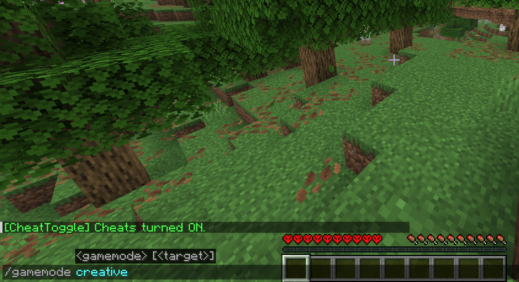 Cheats were Enabled with "?op" in a hardcore world