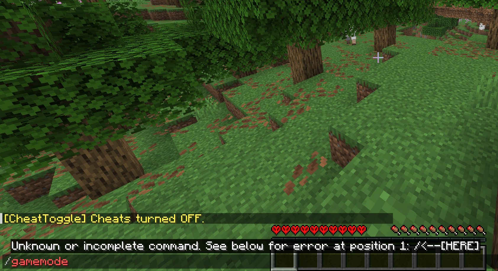 Cheats were Disabled with running "?op" again in a hardcore world