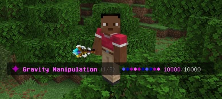It's shows the energy meter and the wand textures