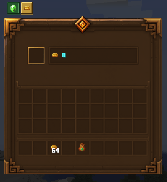 The new coin tab inside the bag, with its own deposit slot.