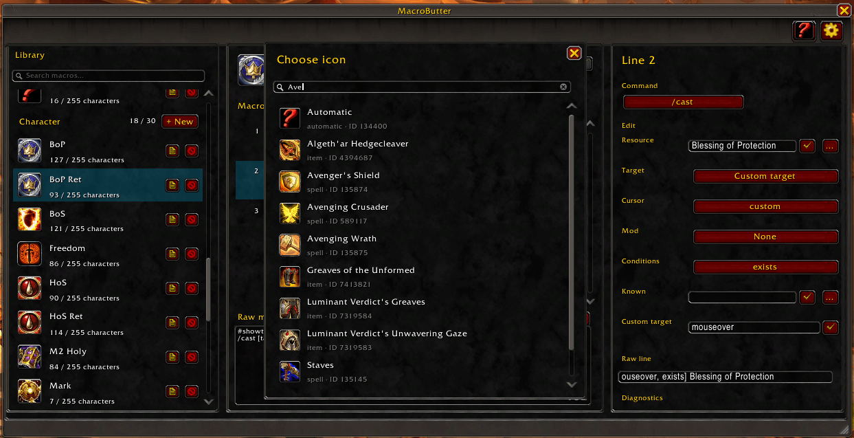 Allow search for icons on known items and spells