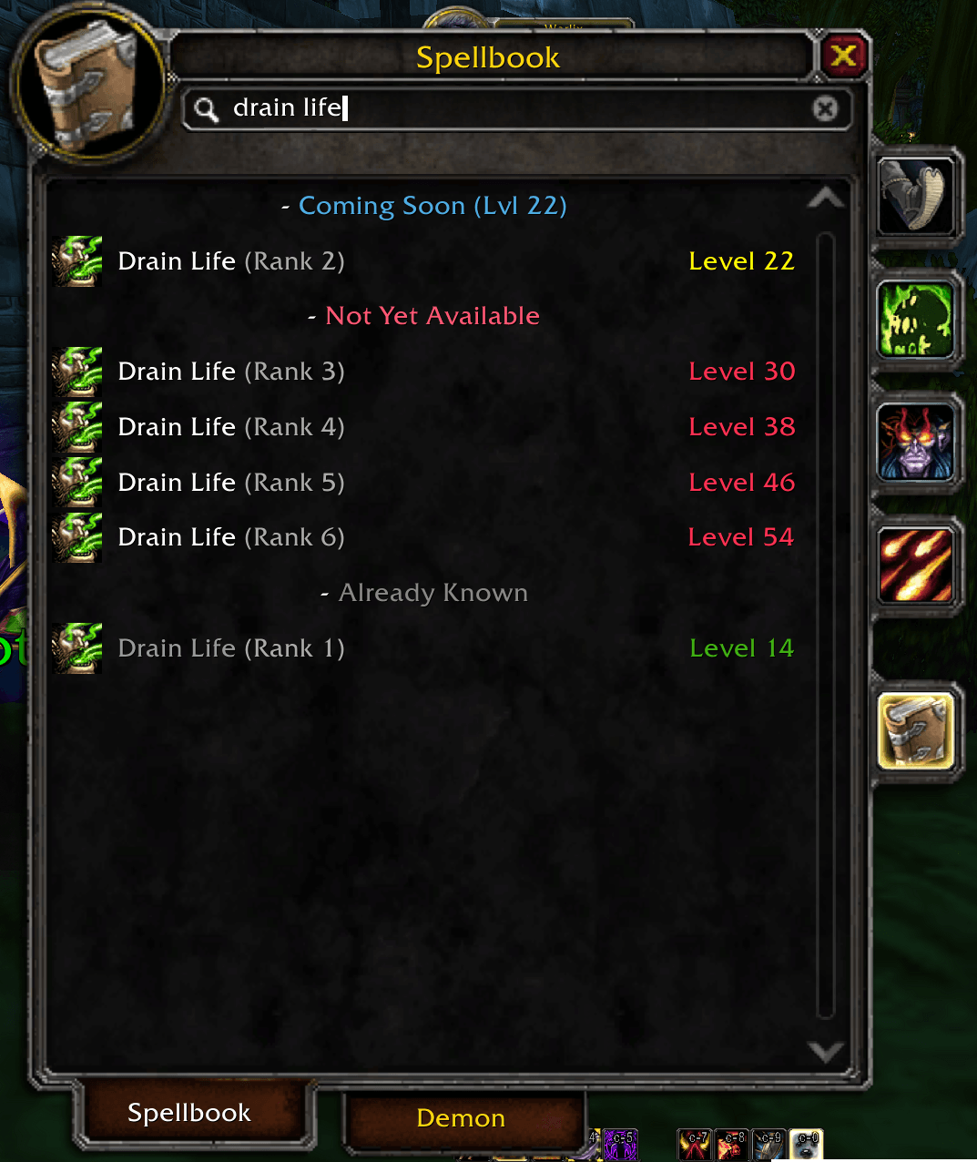 Search Spellname