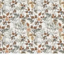 Wall Tile With Flowers With Bottom White Wooden Beam