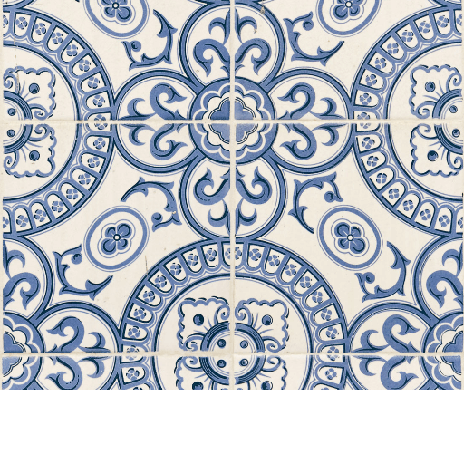 Vintage Wall Tile With Bottom White Wooden Beam