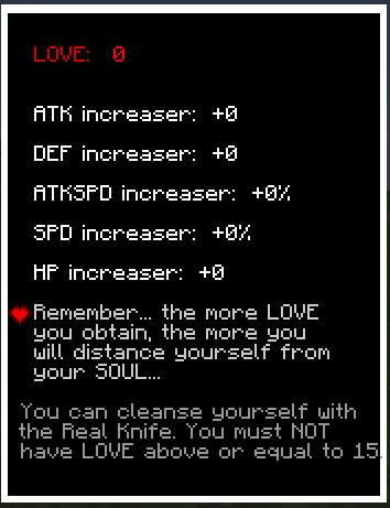 Dusty leveling menu, "M" to open