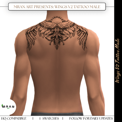 Wings V2 Tattoo Male
