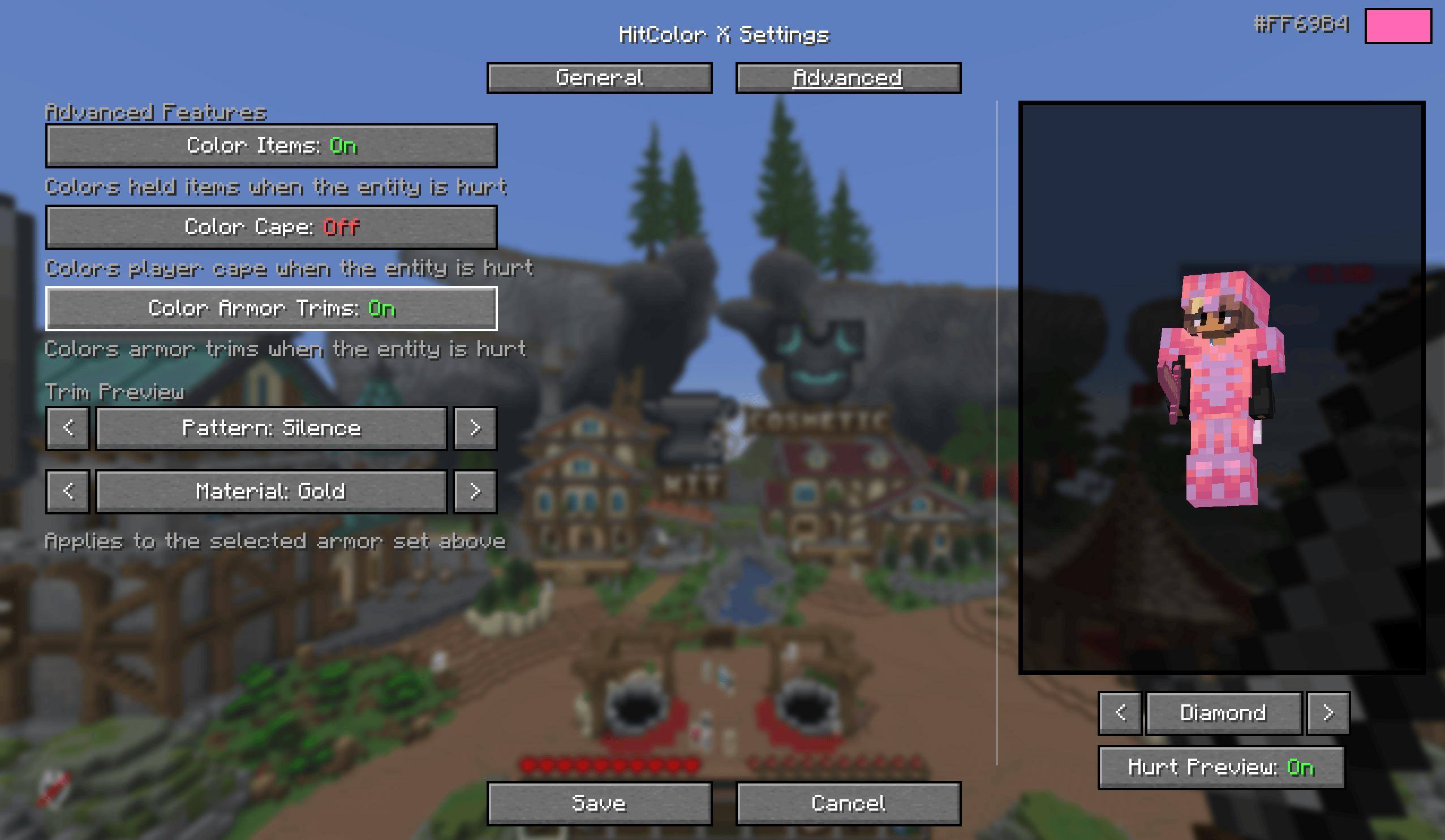 More options to color items, capes and armor trims along with a trim previewer