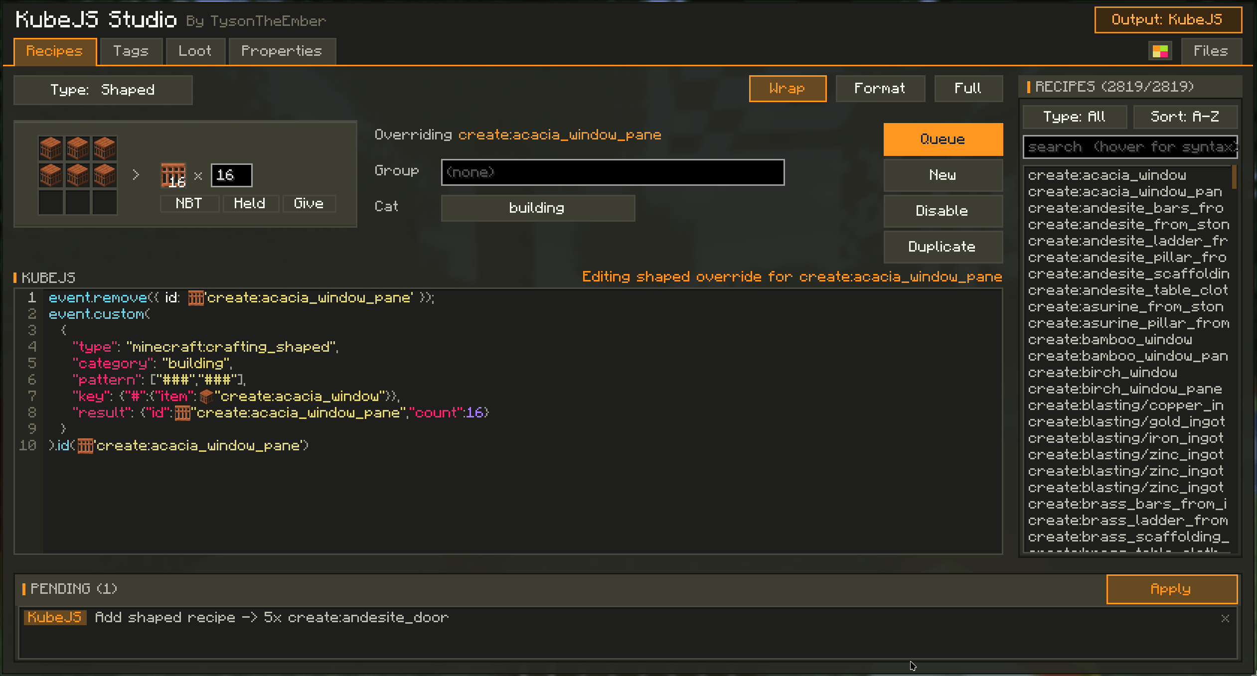 KubeJS Studio workspace