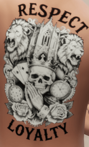 Respekt & Loyalität Fullback-Tattoo