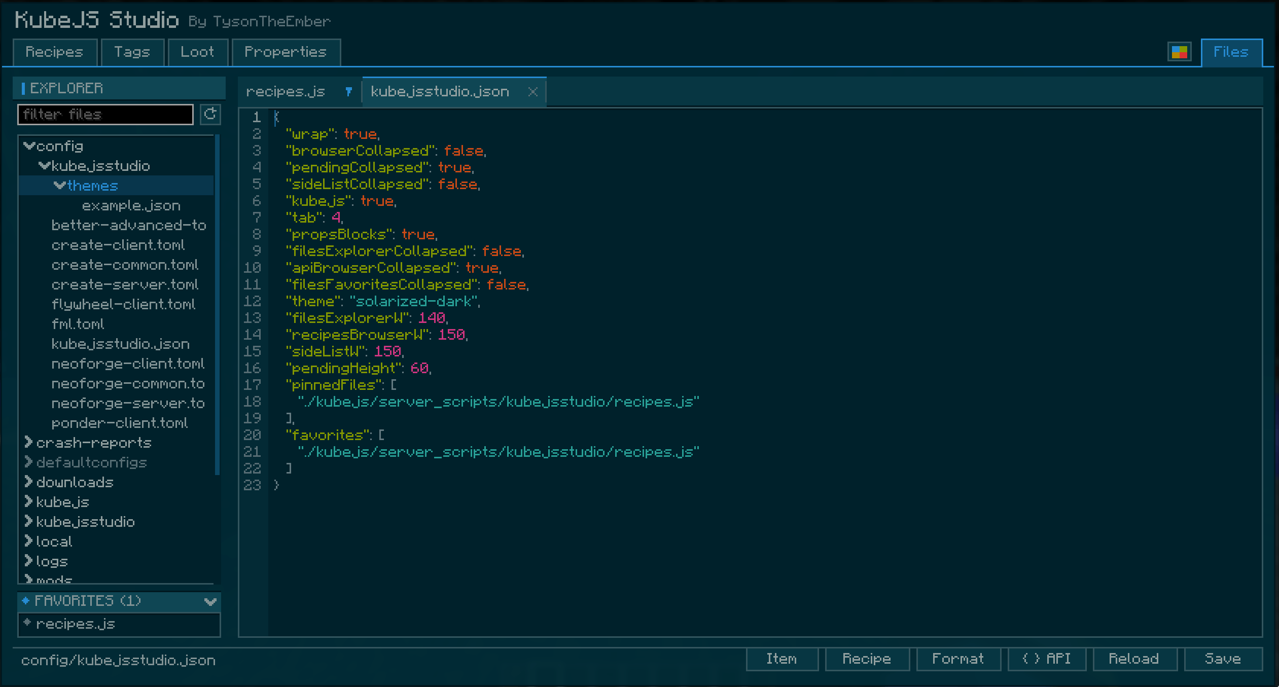 Files explorer and editor