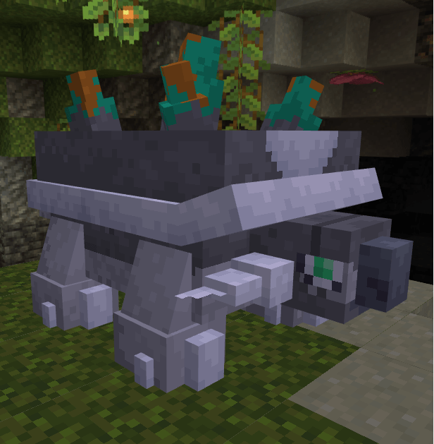 Thumbnail Spending centuries slowly tunneling through deep caverns in search of rare minerals. Its heavy rock shell serves as a natural crucible. The more it consumes a specific mineral, the more the crystals on its back change their properties.