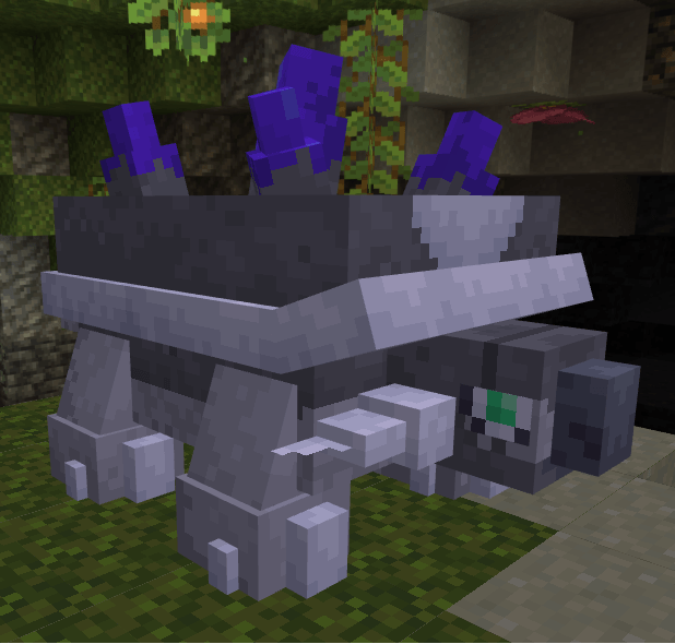 Thumbnail Spending centuries slowly tunneling through deep caverns in search of rare minerals. Its heavy rock shell serves as a natural crucible. The more it consumes a specific mineral, the more the crystals on its back change their properties.