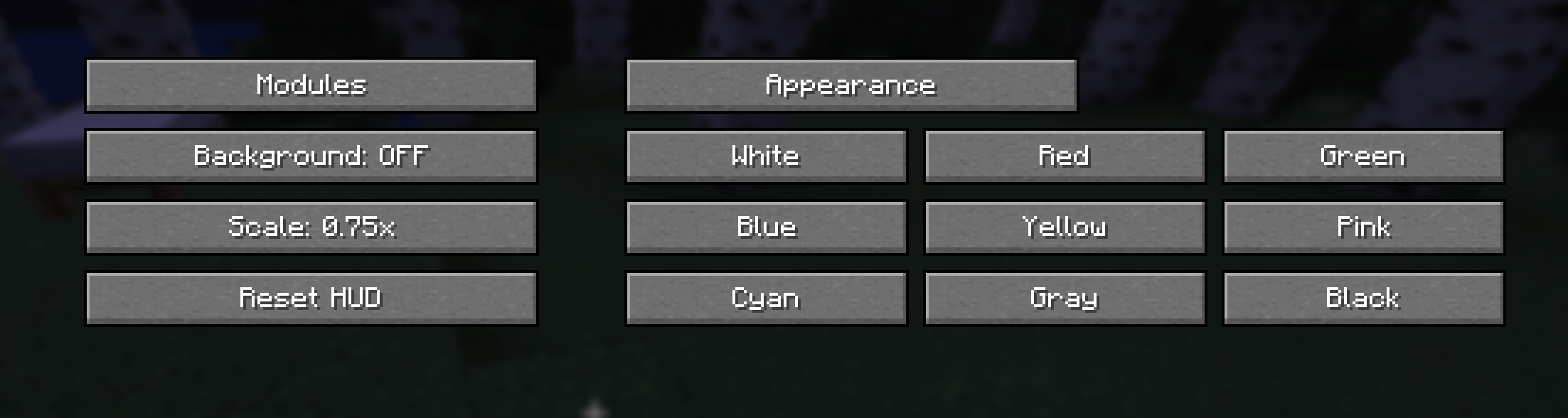 Settings Appearance