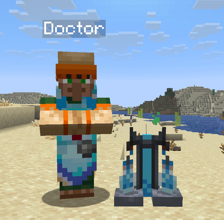 Thumbnail Villager Doctor Sit and right click to know medicine to your disease