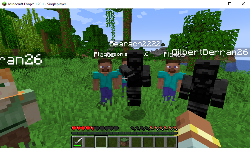The mimics sometimes act in groups.
