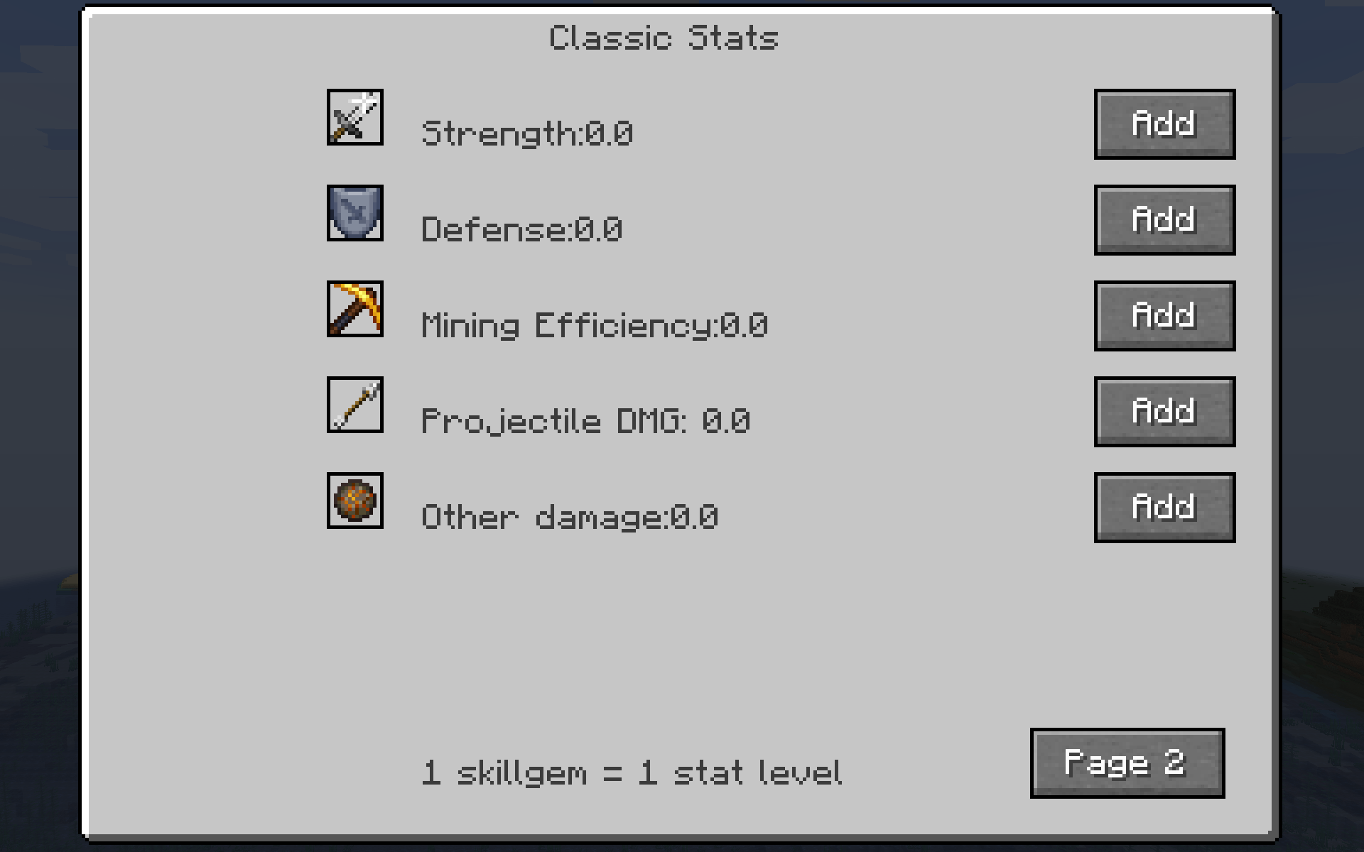 RPG stats (press "R" to open)