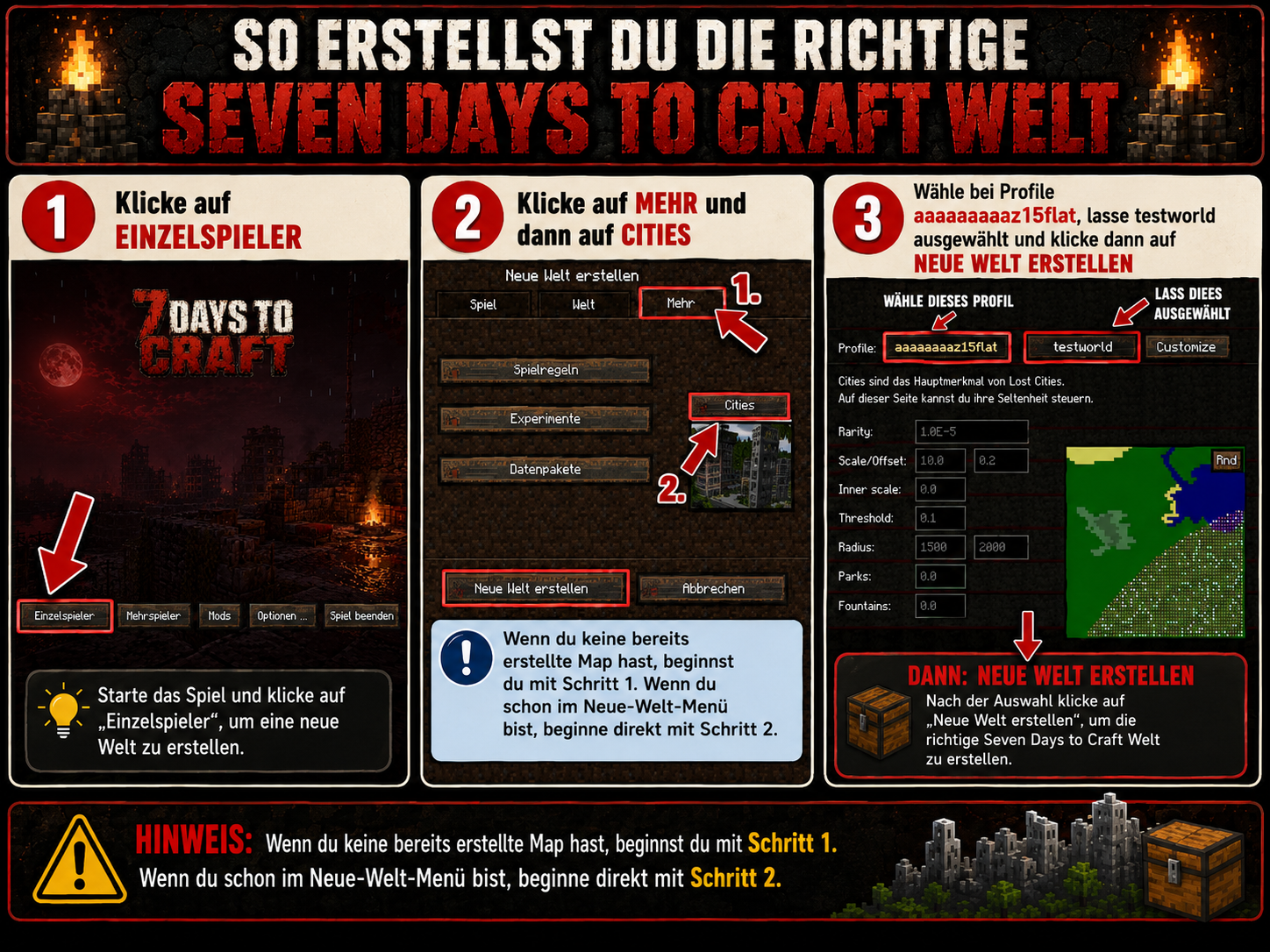 So erstellst du die richtige Seven Days to Craft Welt