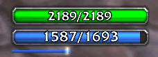 health and mana bar with five second rule tick enabled