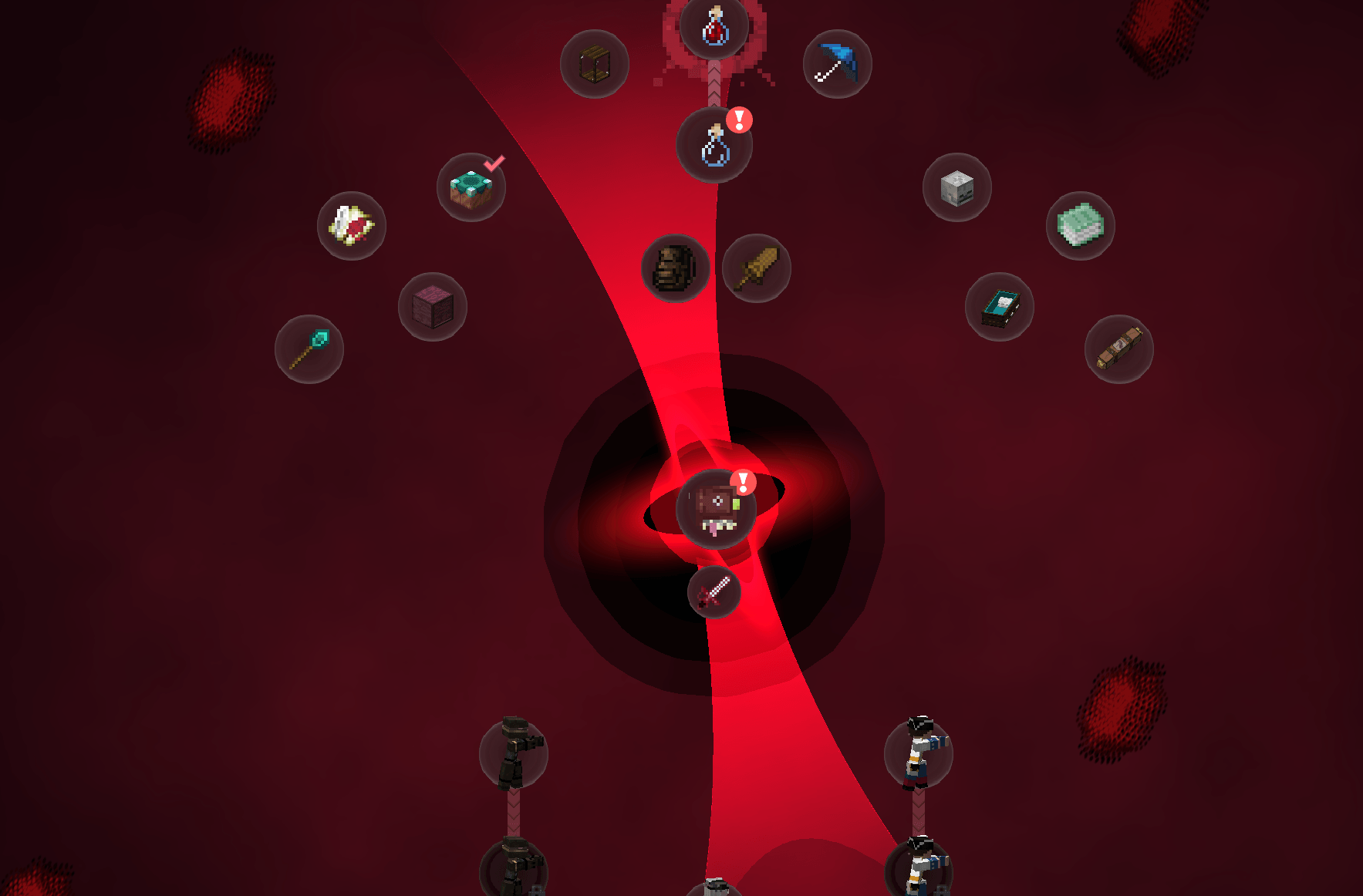 Example of how the theme looks with quests from Desecrated.