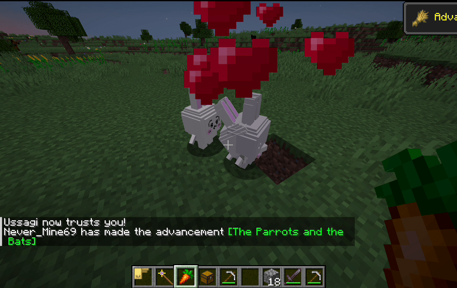 Feed two tamed Usagi carrots and you'll have a whole workforce in no time.