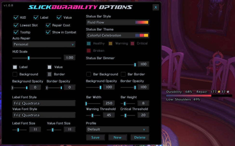 An example of the Fluid Flow Style and the Colorful Celebration Theme.