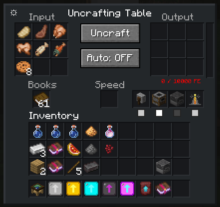 Thumbnail When uncrafting food items, The Universal Uncrafting Table requires a Smoker.