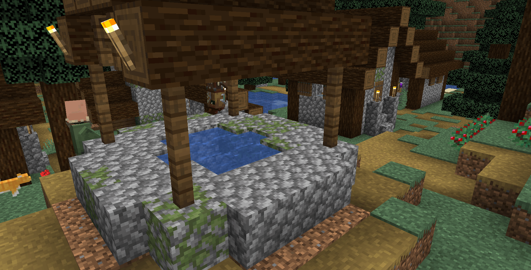 Rounded off the well with vertical slabs