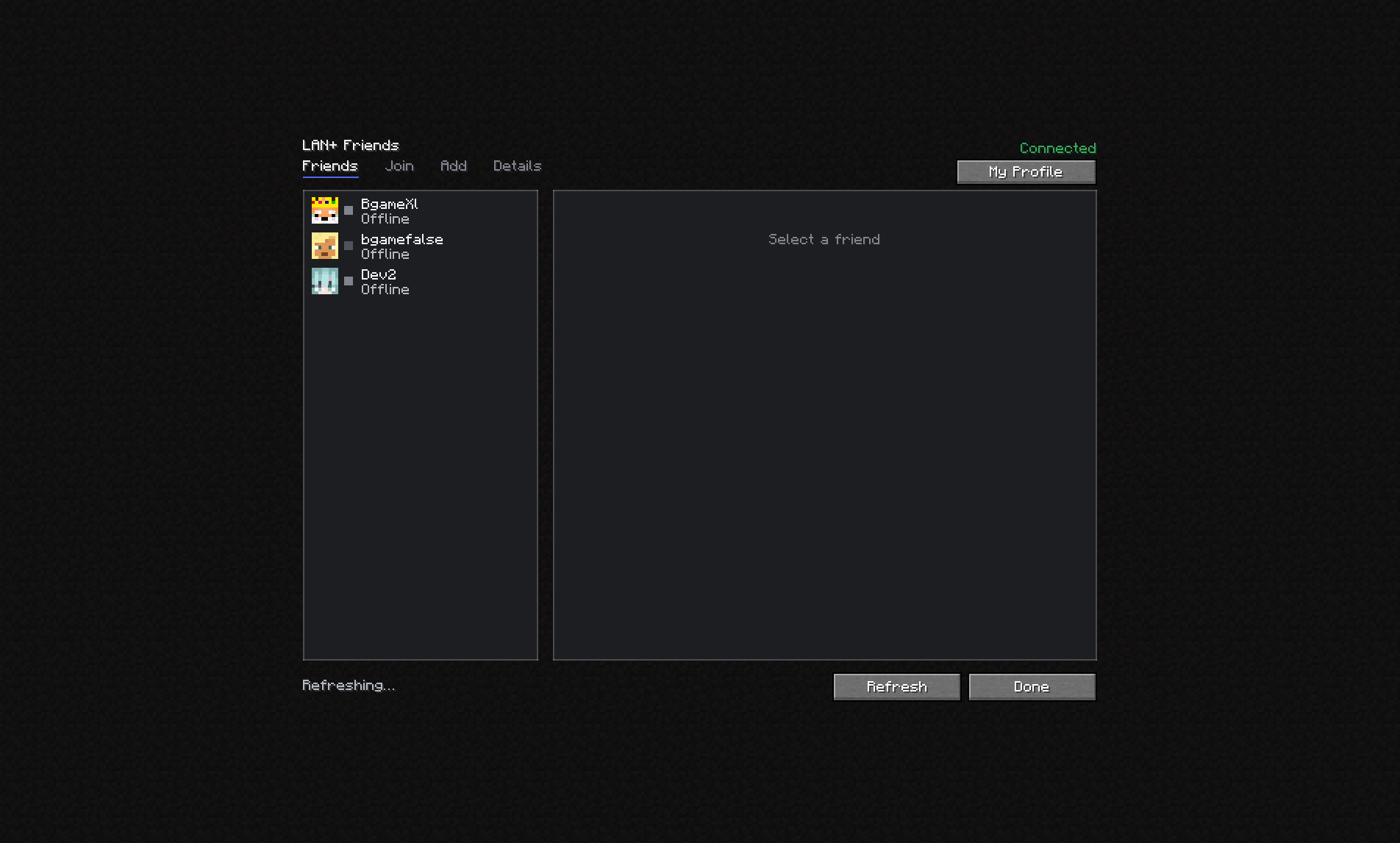 Manage your Friends Tab
