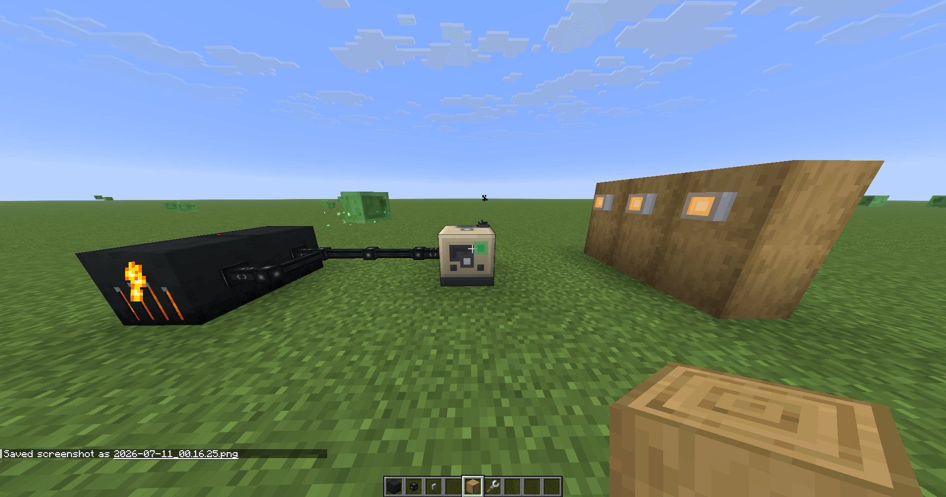 Like the electricity generator, the energy transformer has a status led in the front.