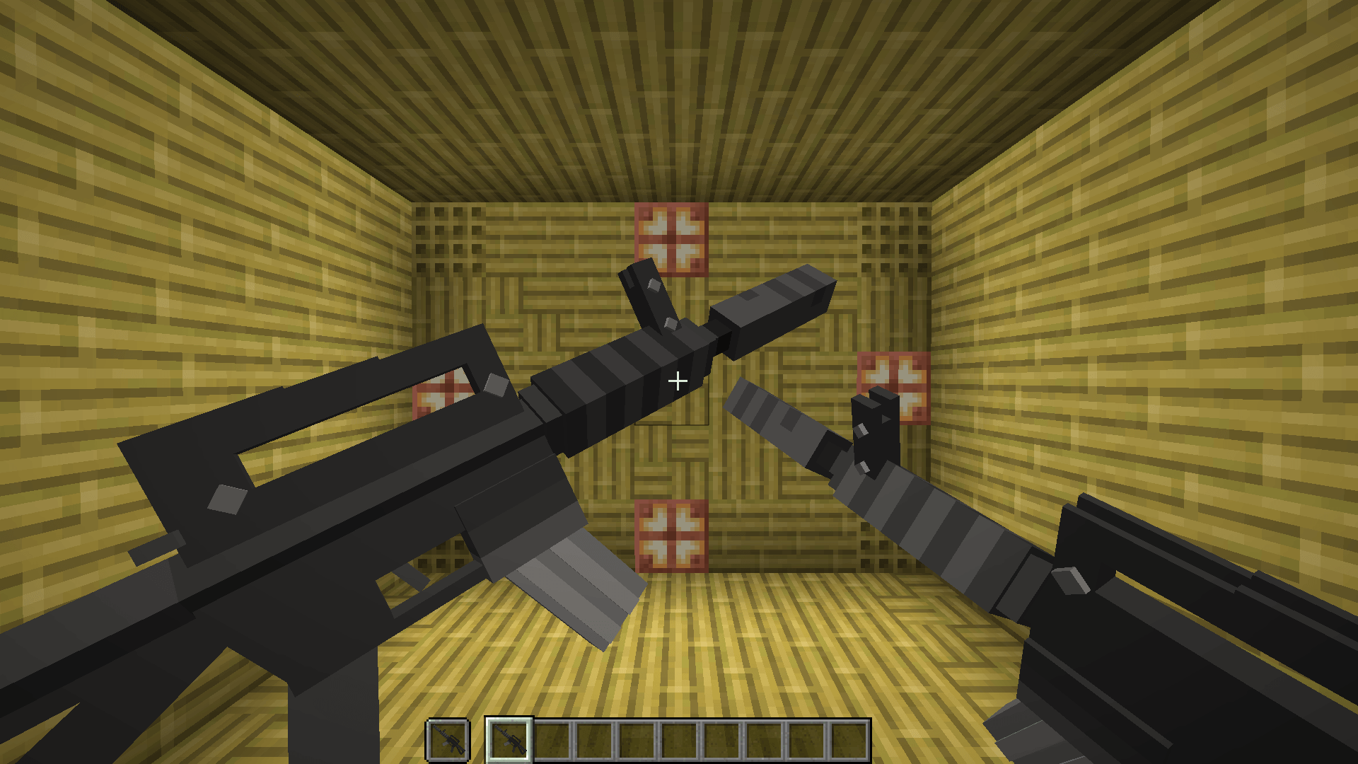 M4A1-S in both hands.