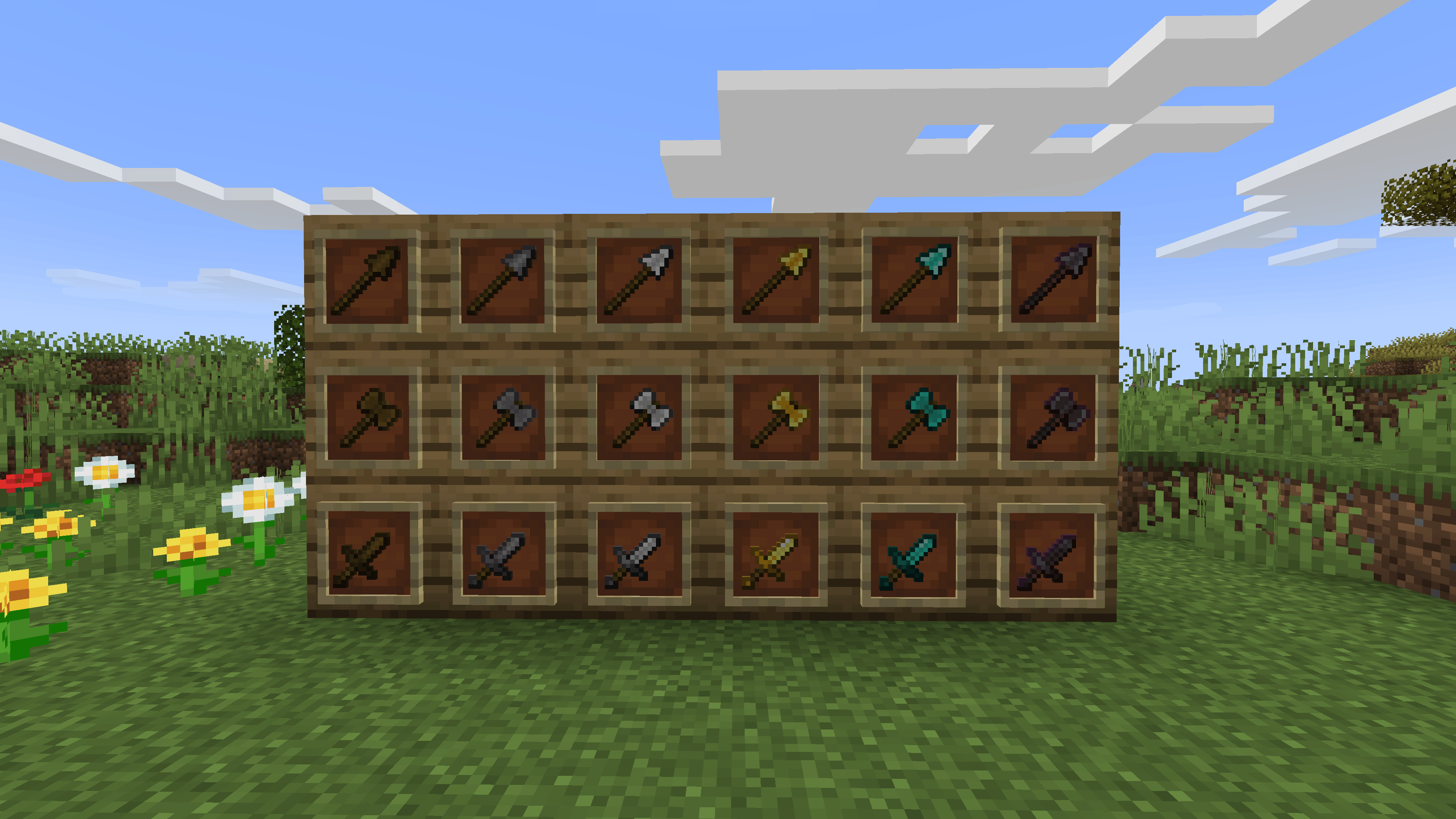 All the weapons of the mod displayed