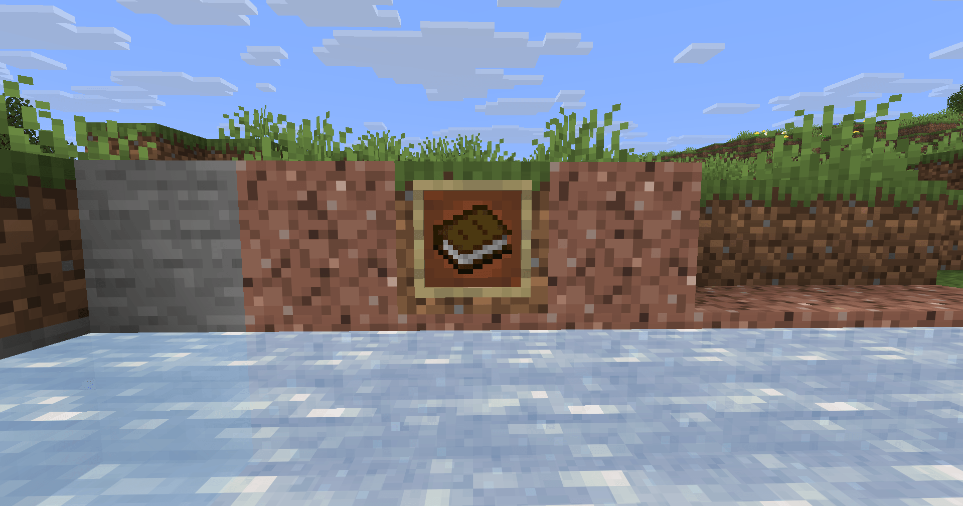 To get started with the mod, place a Book in an Item Frame near some Liquid Etherium, which can be found in pools in Plains biomes.
