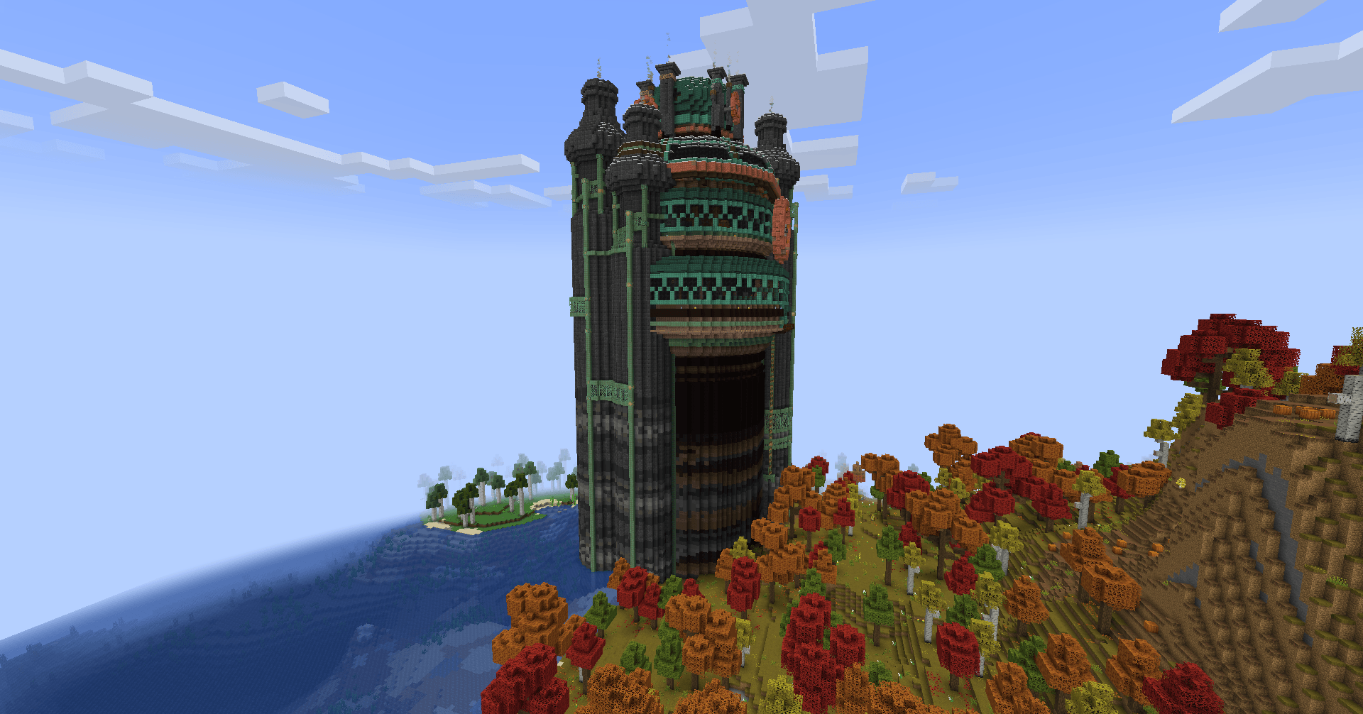 ForgiumMC 1 include more than 30 new structures who can help you to find some stuff in early game or end game