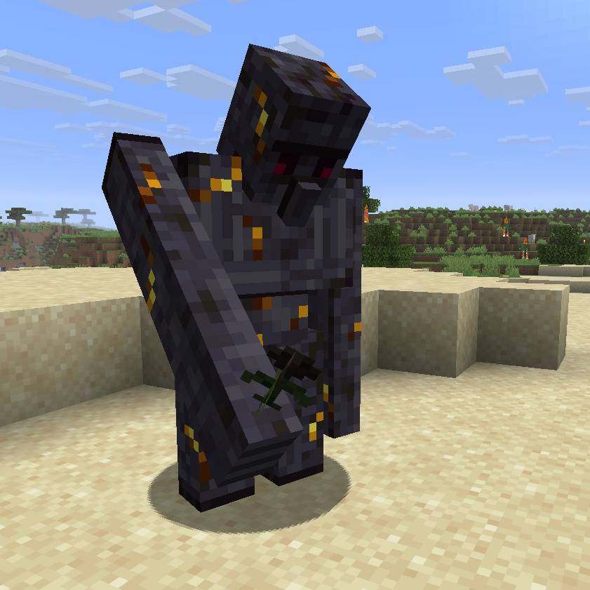 Golden Golem being offered a Wither Rose