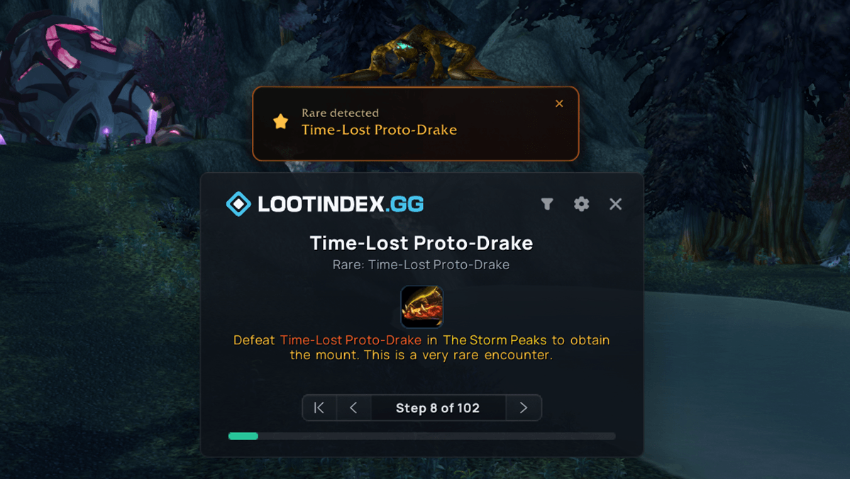 Get notified when a rare associated with your current route step appears nearby.