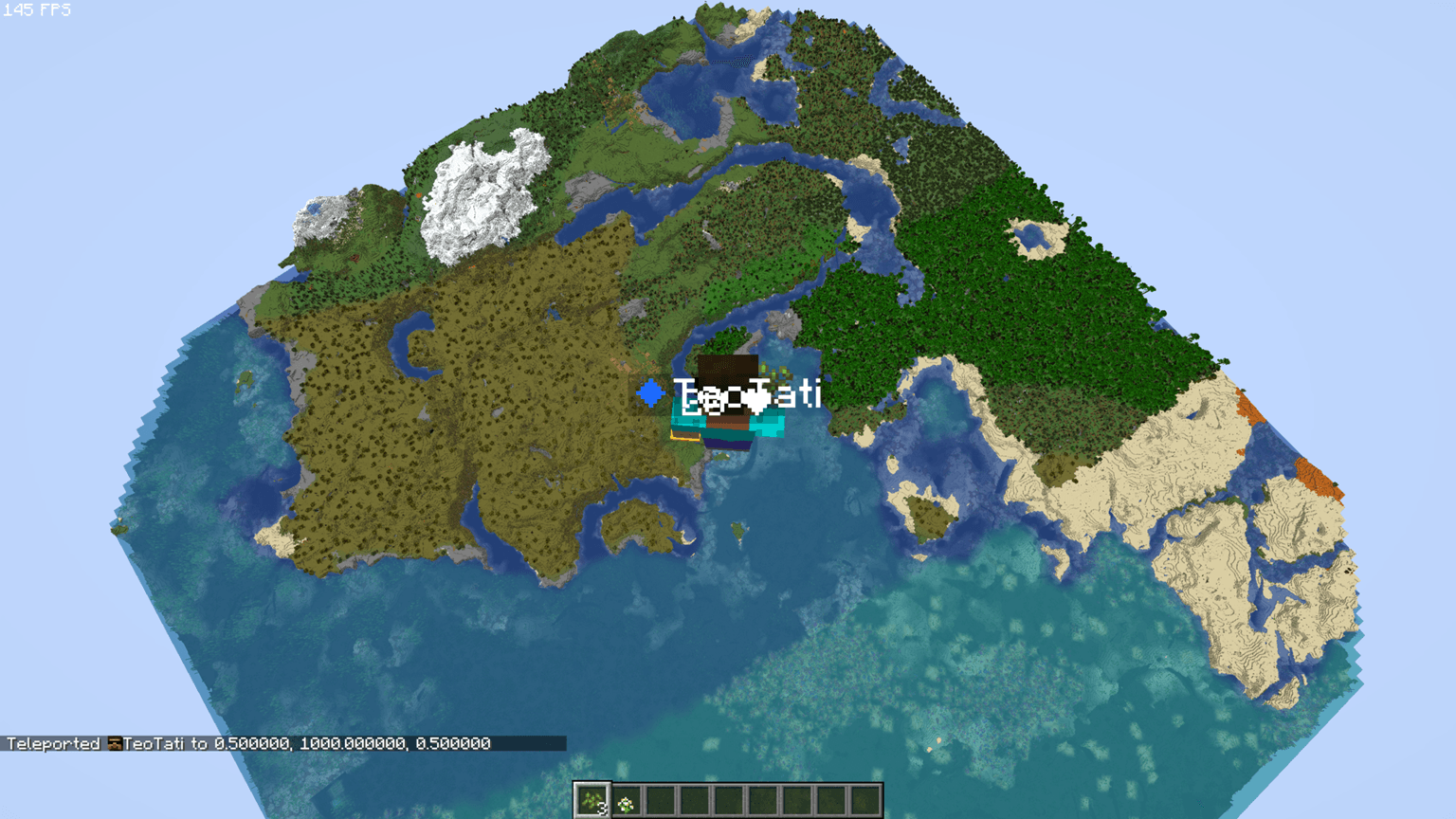 Minecraft running on 68 chunks MAX in normal minecraft is only 32