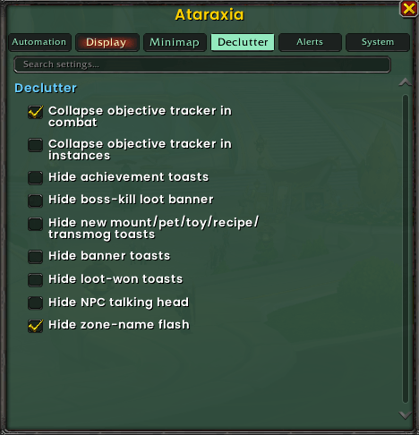 Declutter — hide alerts, event toasts, and other interface noise