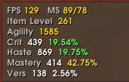 Thumbnail The stats readout on another character
