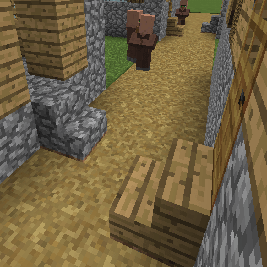 Stairs to the houses work too!