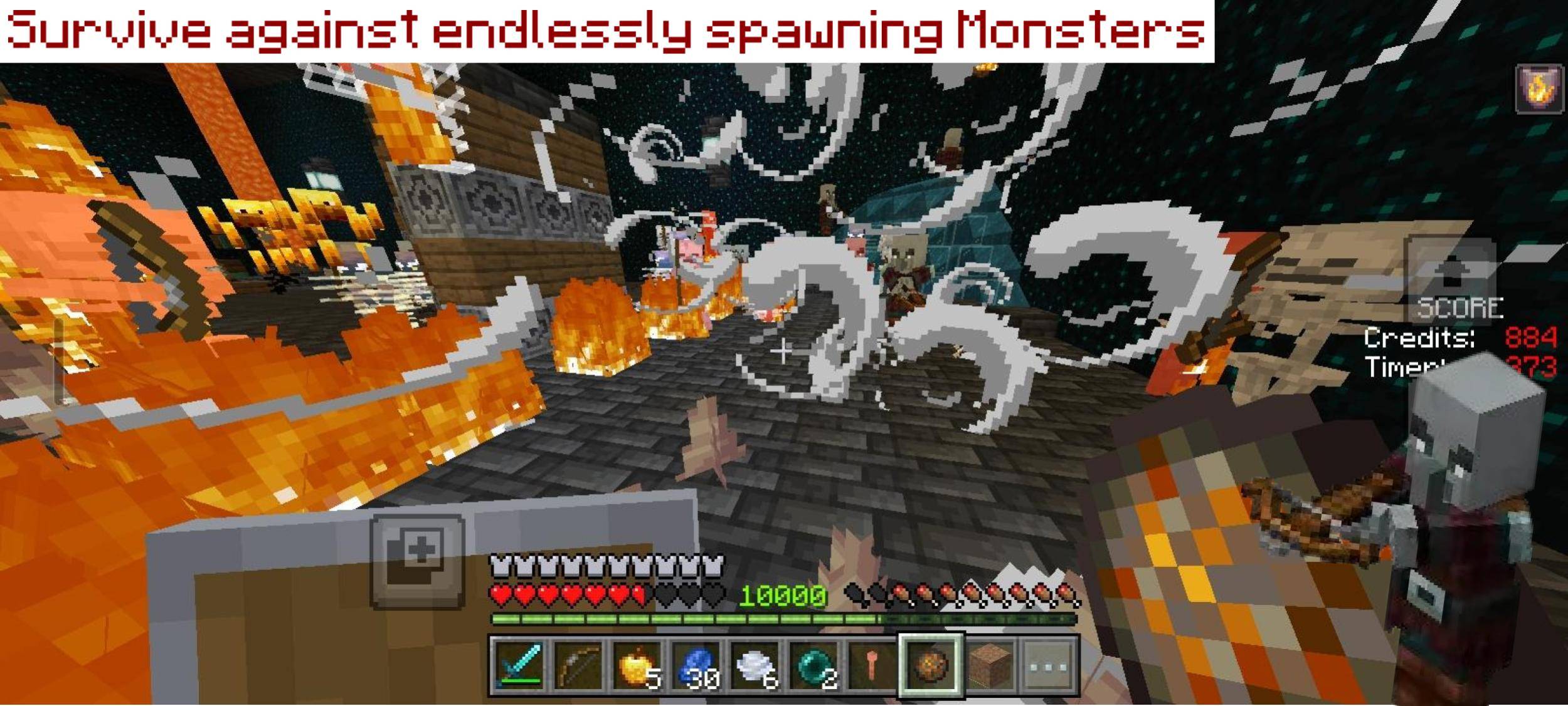 Survive against endlessly spawning monsters