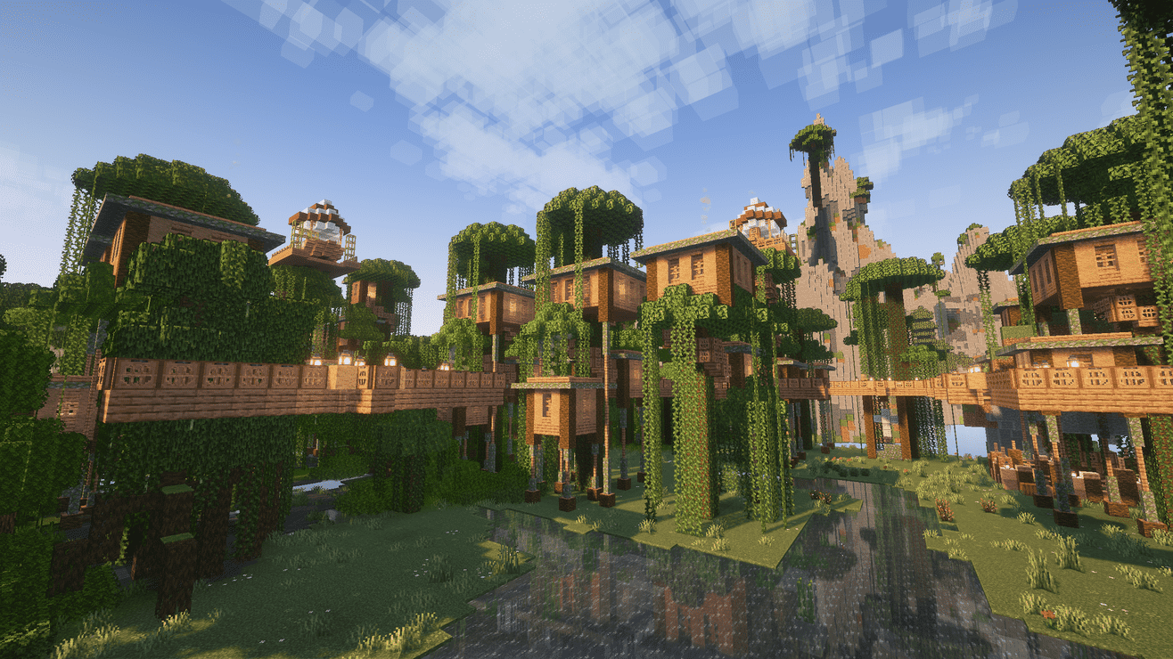 Explore new, unique villages across all biomes in this immersive modpack!